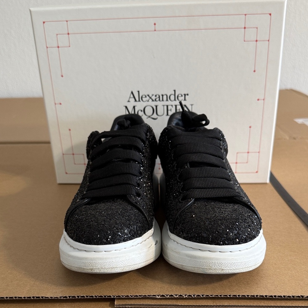 Alexander McQueen Black Sparkle Sneakers - Picture 2 of 7